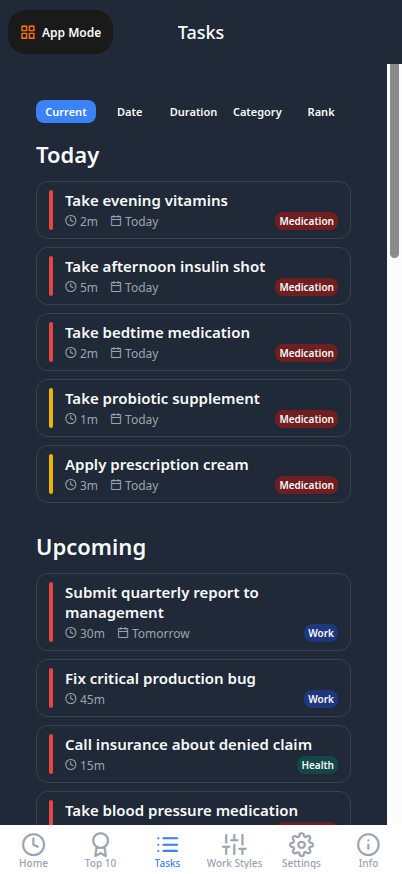 Task List with Priorities